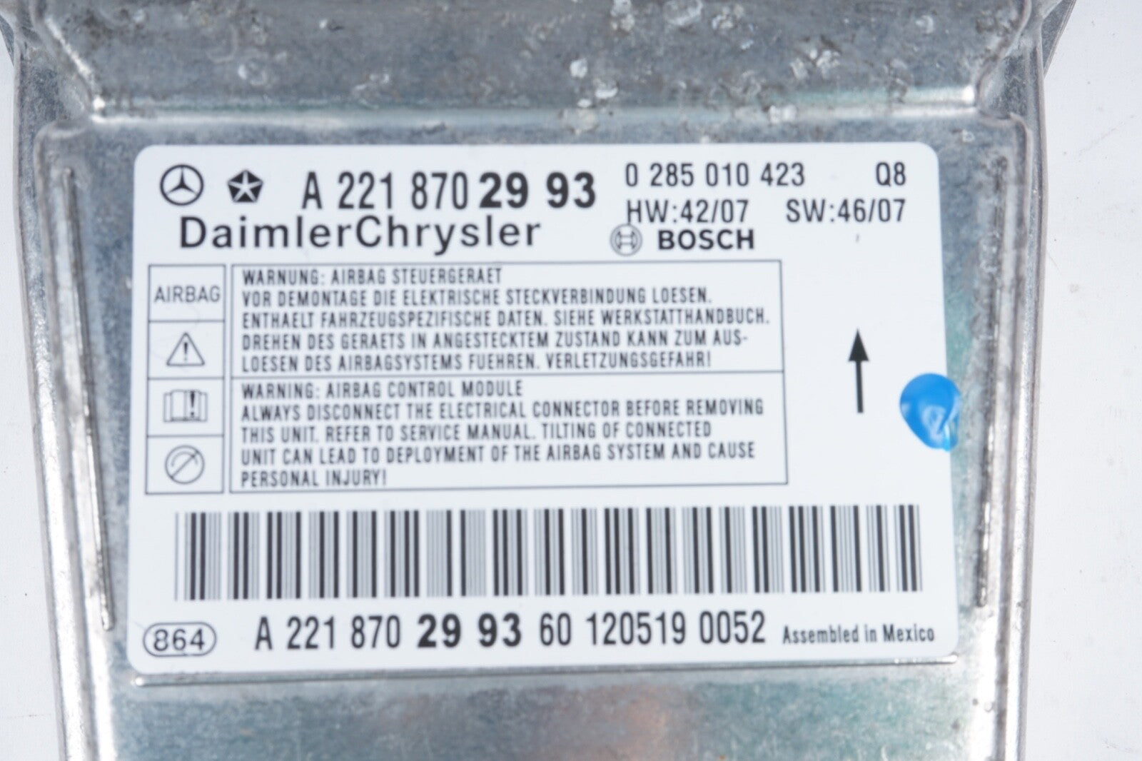 2007-2013 OEM Mercedes W221 S63 S550 CL550 Sensor Control Module