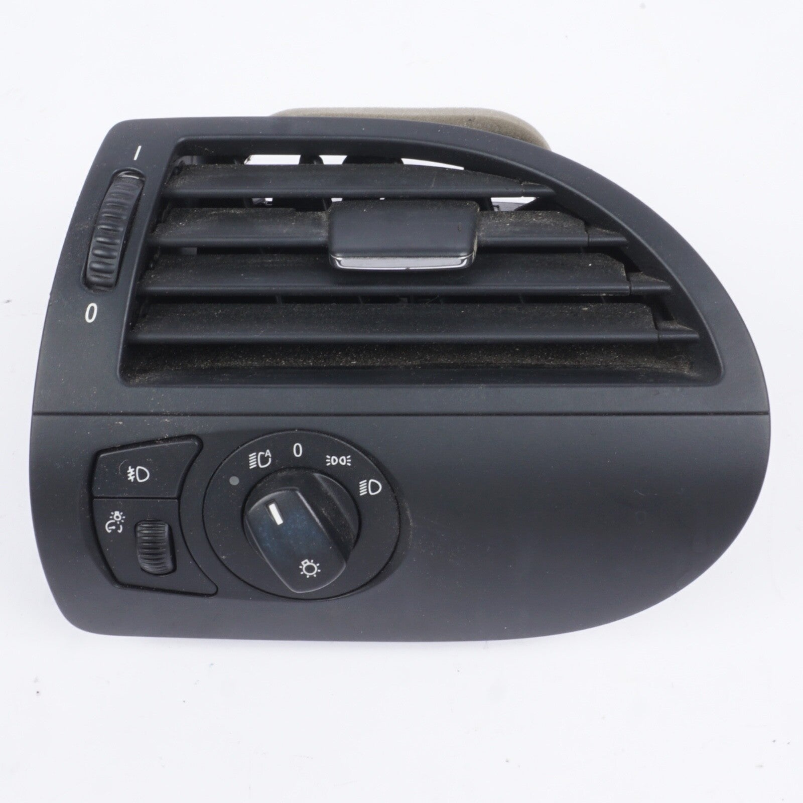 BMW E63 650i 04-10 Left Driver Dash Air AC Vent w/Headlight Switch 64226924281