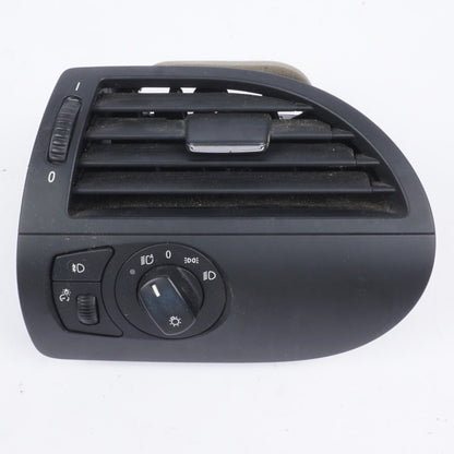 BMW E63 650i 04-10 Left Driver Dash Air AC Vent w/Headlight Switch 64226924281