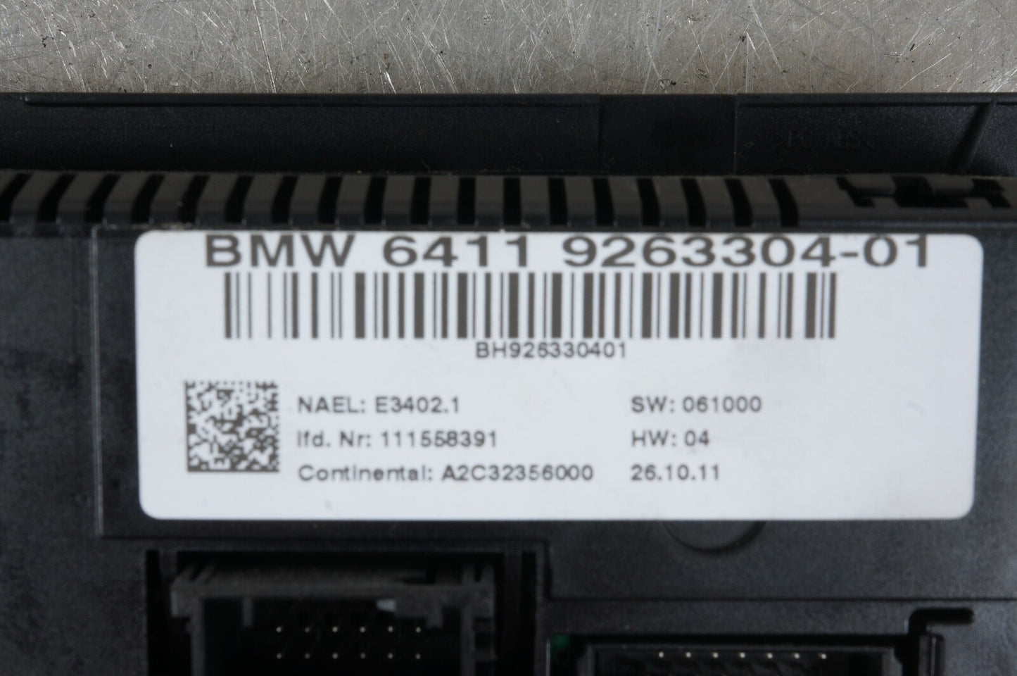 2007 2008- 2013 OEM BMW E92 E93 AC A/C Climate Control Switch Panel Black HEATED