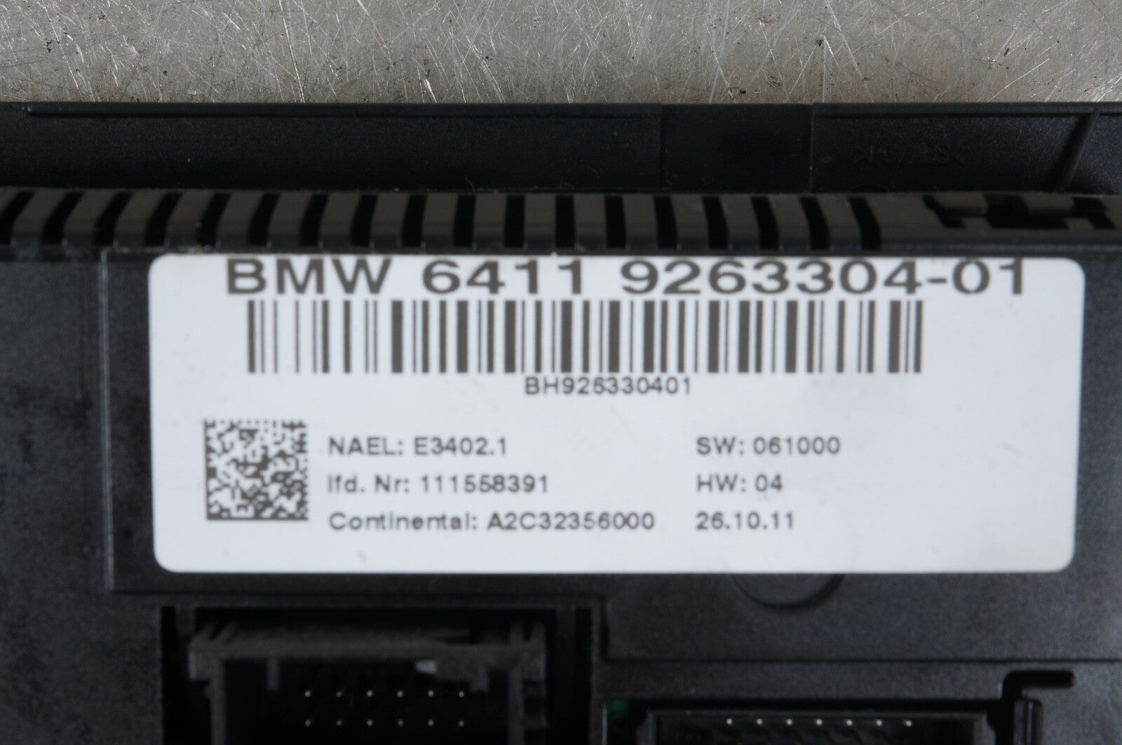 2007 2008- 2013 OEM BMW E92 E93 AC A/C Climate Control Switch Panel Black HEATED