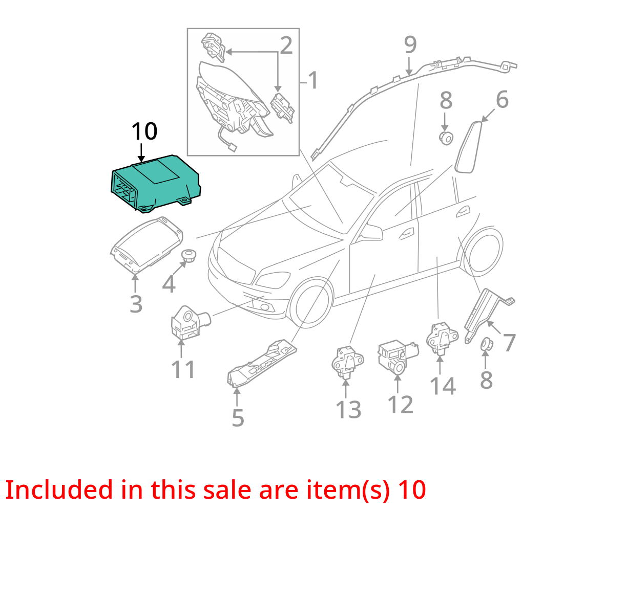 2012-14 MERCEDES C-CLASS W204 C300 Id 2049012804 control module