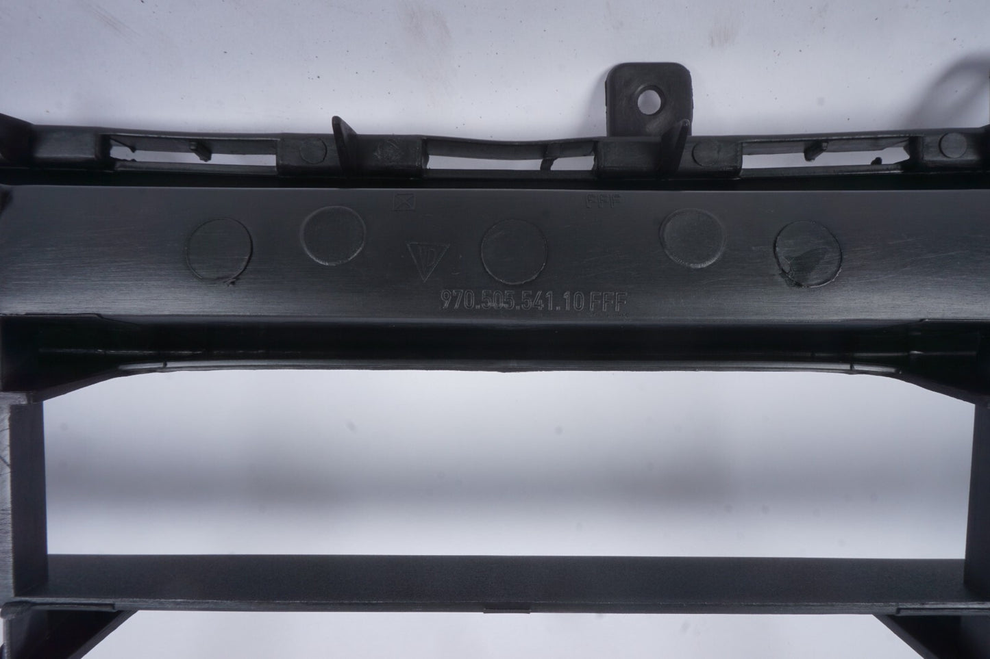 10-13 Porsche Panamera Front Lower Center Grille Retaining Frame Black OEM