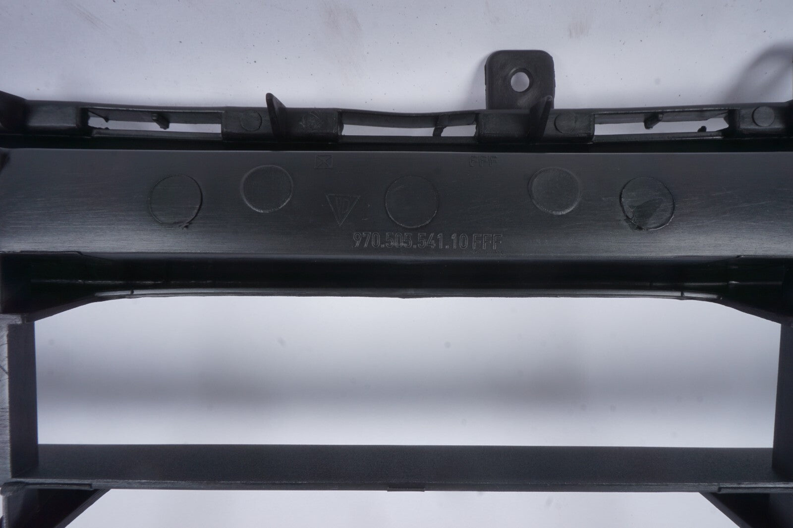 10-13 Porsche Panamera Front Lower Center Grille Retaining Frame Black OEM