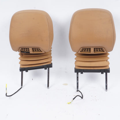 10-17 Mercedes C250 E350 Convertible Front Left Right Headrest Pair Set Brown