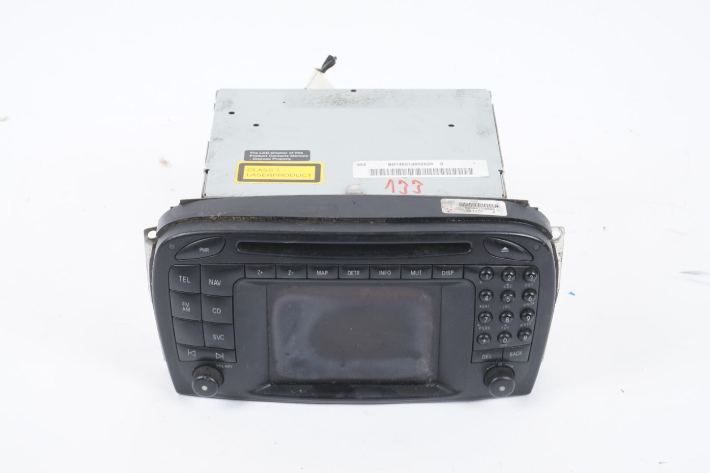03-06 Mercedes R230 SL500 DISPLAY NAVIGATION RADIO *SCREEN DAMAGED*FOR PARTS*