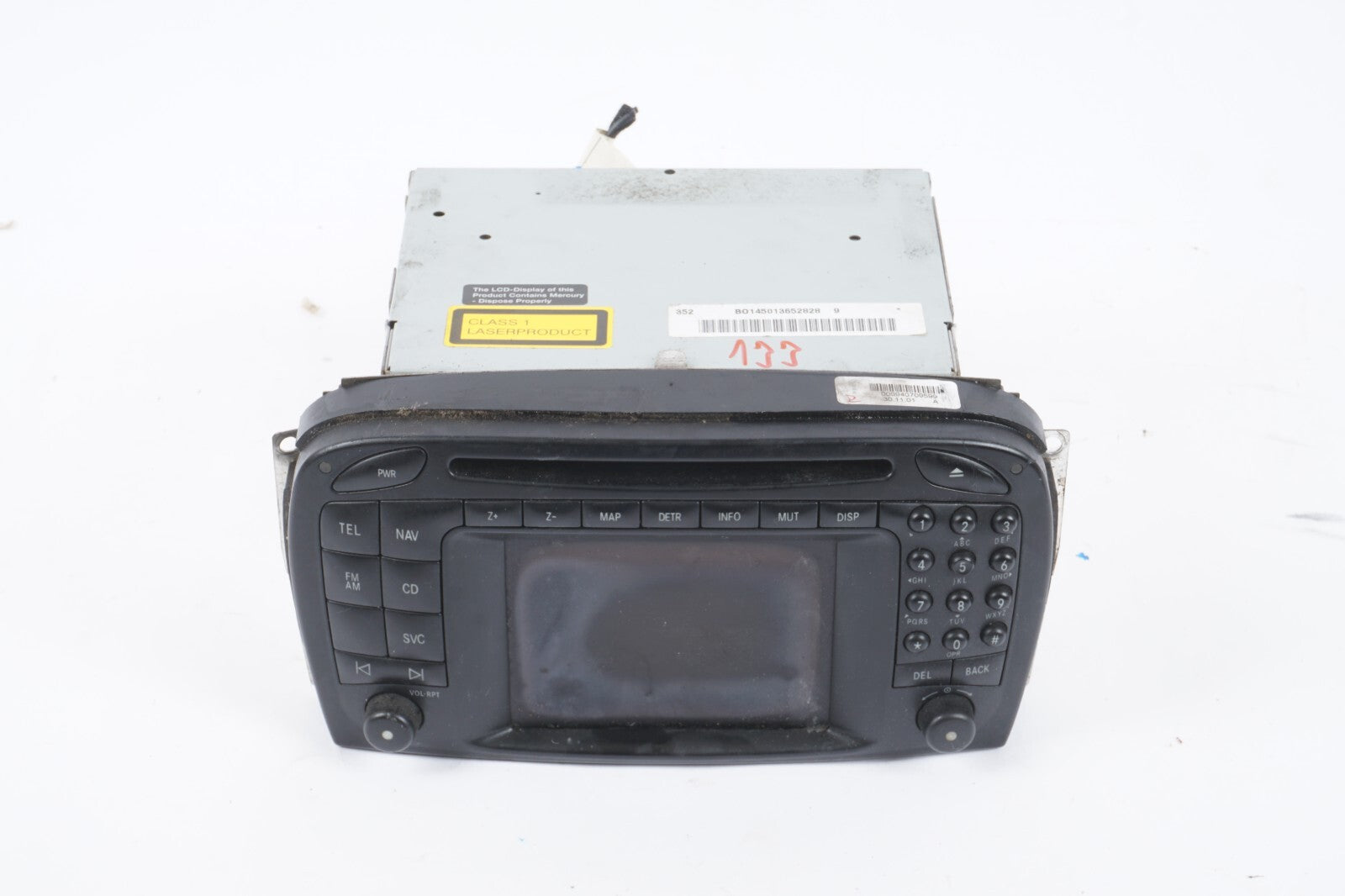 03-06 Mercedes R230 SL500 DISPLAY NAVIGATION RADIO *SCREEN DAMAGED*FOR PARTS*