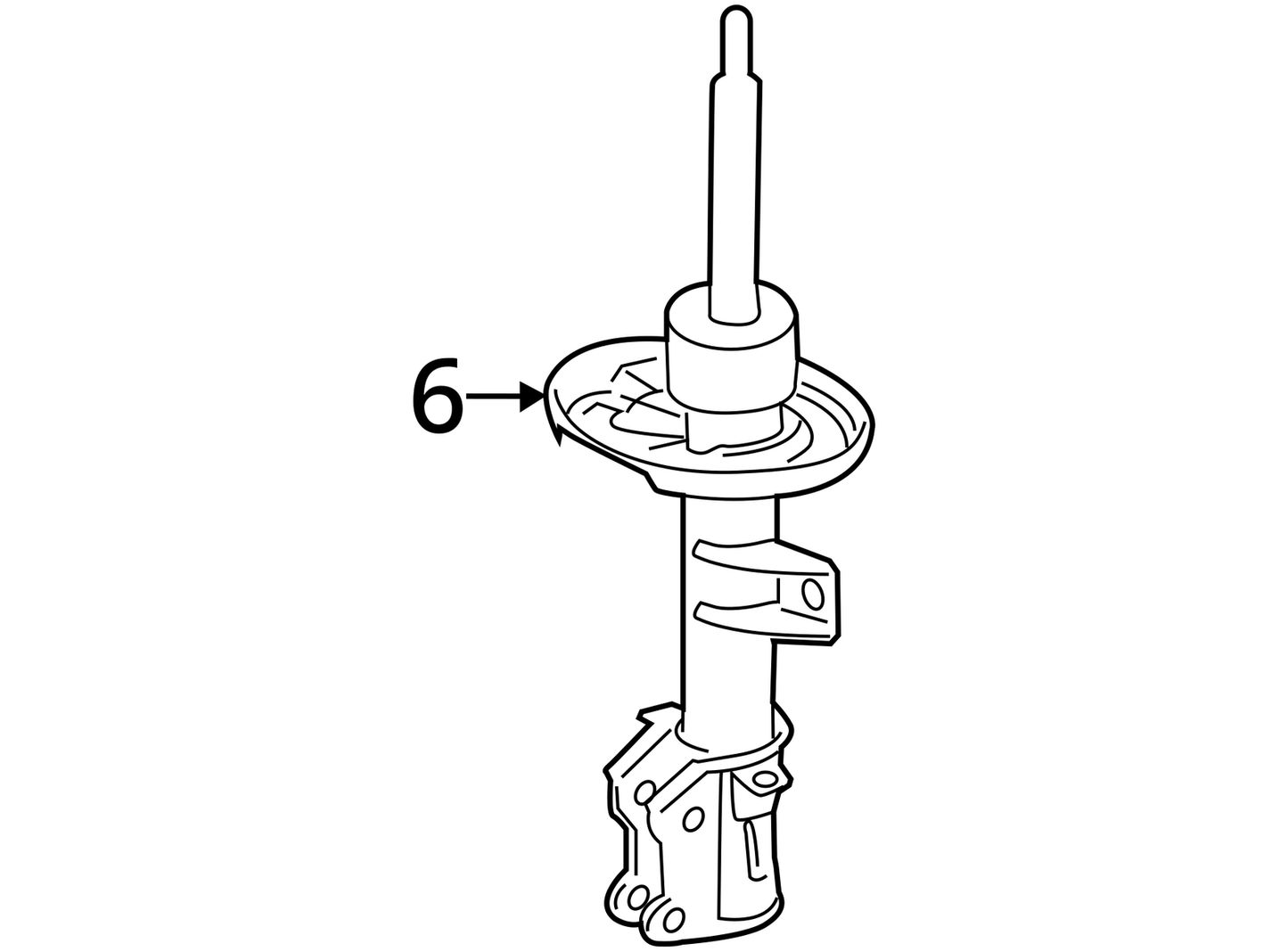 2012 - 2019 Fiat 500 Front Left Shock Absorber 68237653AA OEM 10k