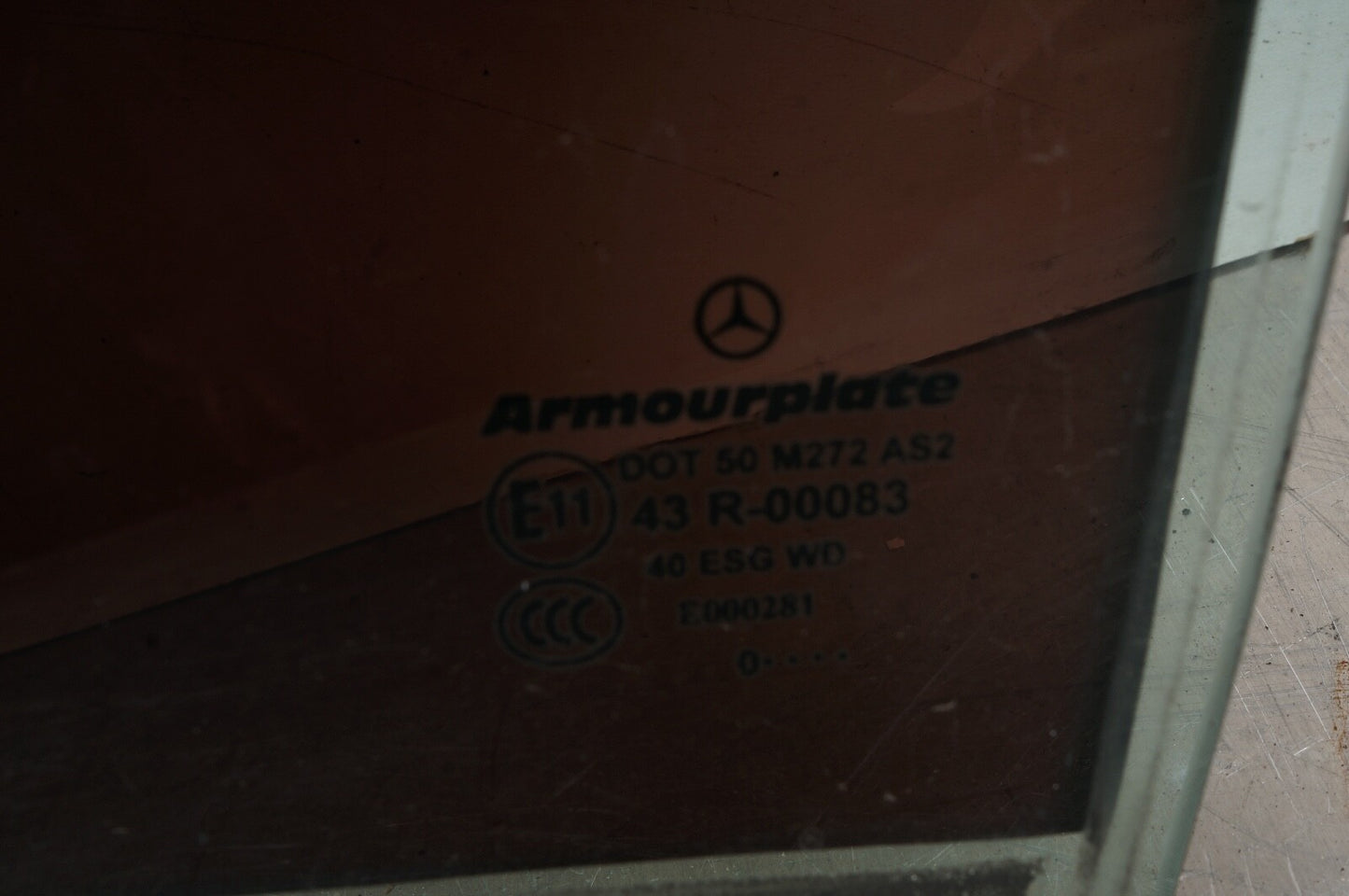 08-14 Mercedes C300 C350 W204 Rear Left Driver Side Door Window Glass Oem