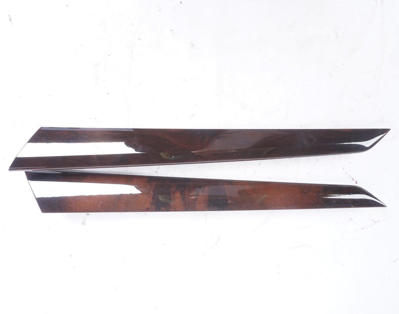 08-14 Mercedes C250 C300 C350 Rear Door Panel Woodgrain Trim Left & Right OEM