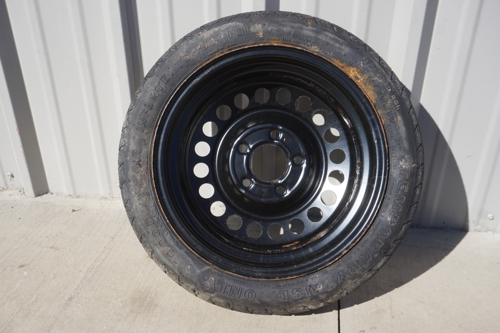 1993 Cadillac Allante 15X4 Wheel Compact Spare Tire T125/70R15 5x115mm OEM