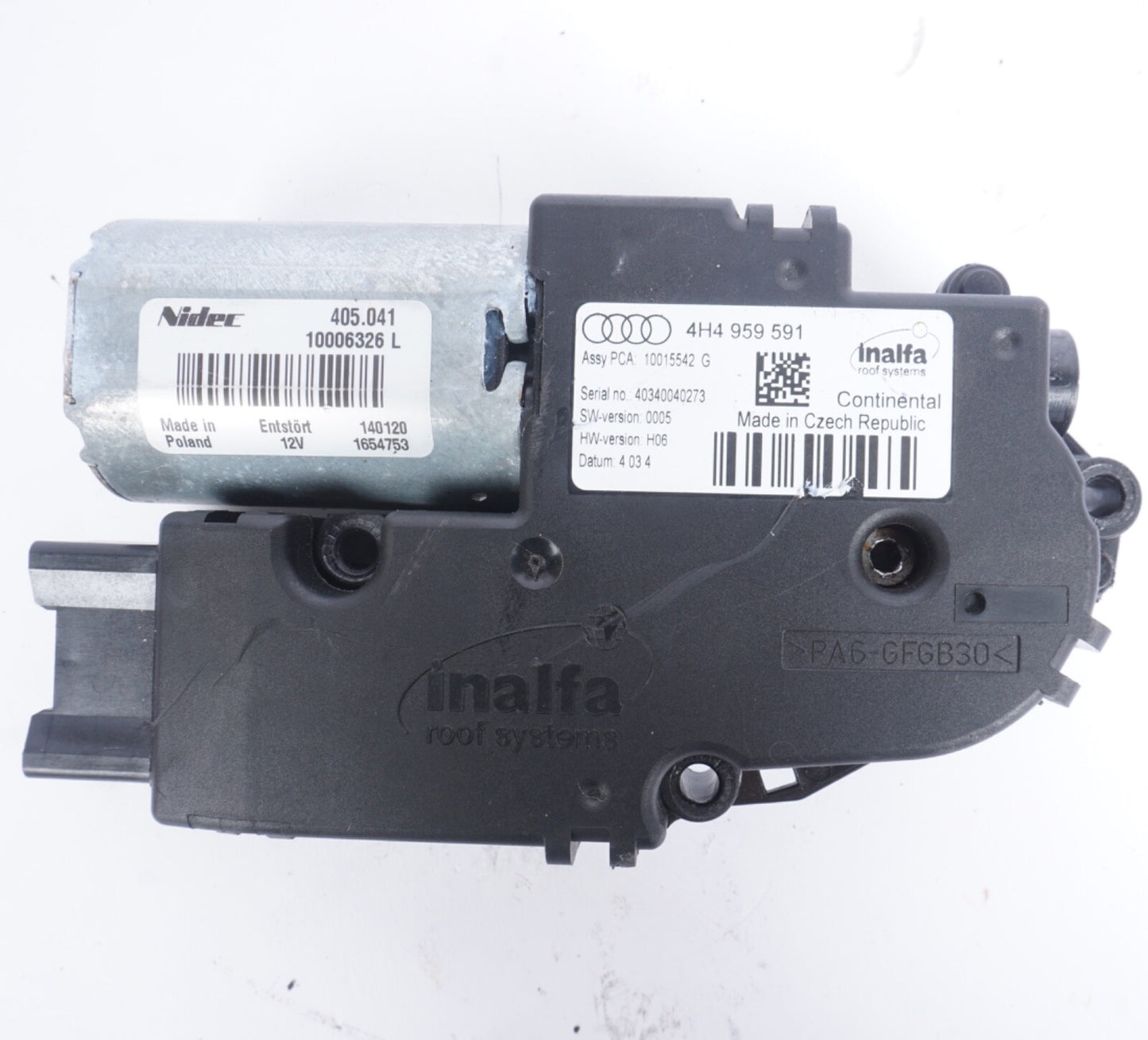 2011-2018 AUDI A8 L QUATTRO PANORAMIC SUN MOON ROOF MOTOR 4H4959591 OEM