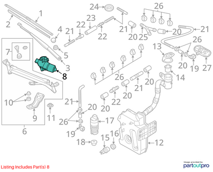 2012-2022 Volkswagen Passat Windshield Wiper Motor & Linkage OEM