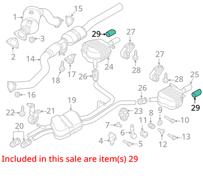 2011 - 2017 Audi A8 A8l Rear Left Right Side Chrome Pipe Extension OEM