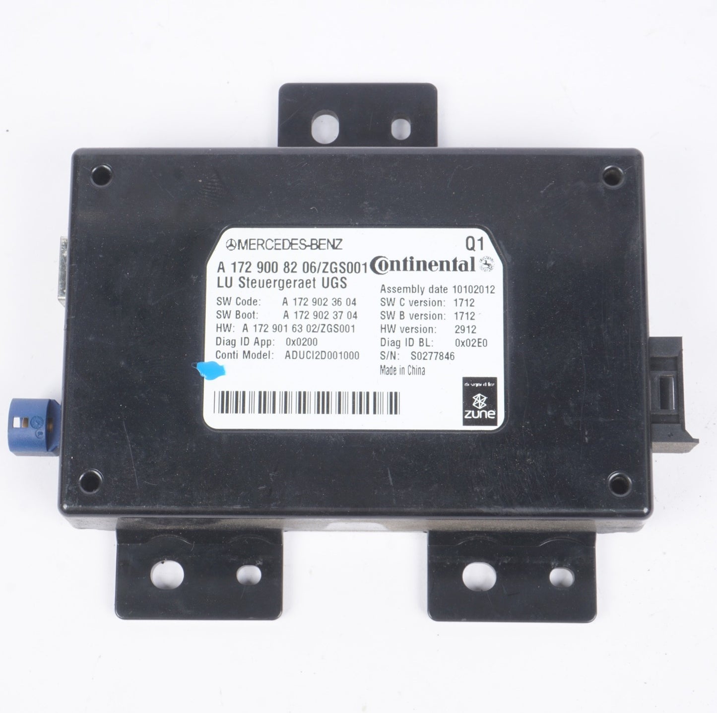 Mercedes W212 E350 C250 GL550 Communication Control Module 1729008206 OEM