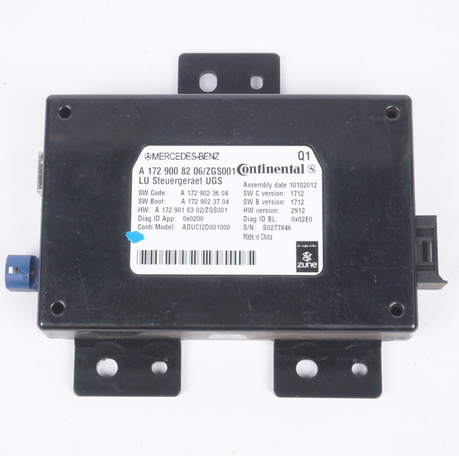 Mercedes W212 E350 C250 GL550 Communication Control Module 1729008206 OEM