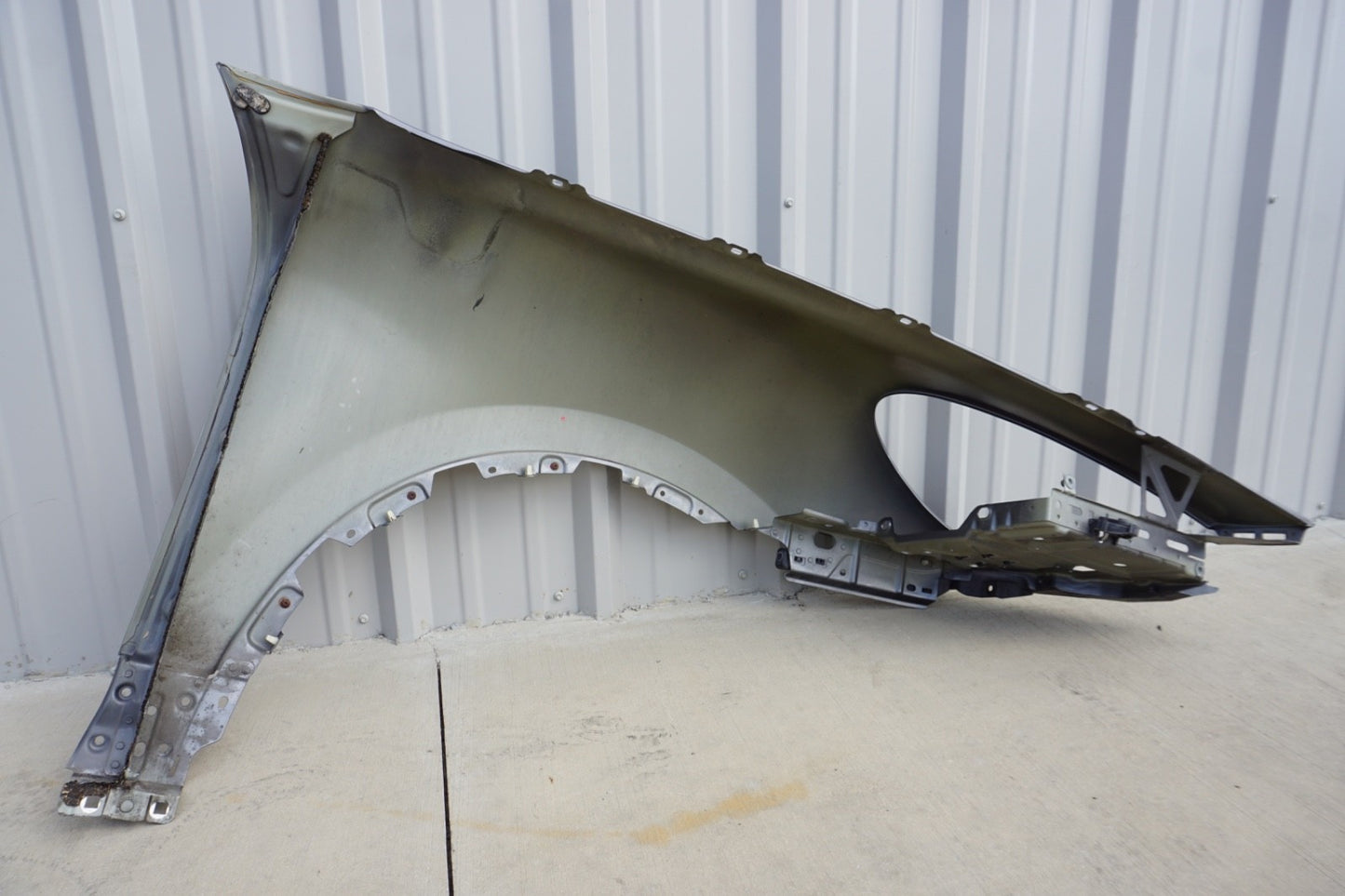 11-14 Porsche Cayenne 958 Turbo Left Driver Side Fender Assembly Gray OEM