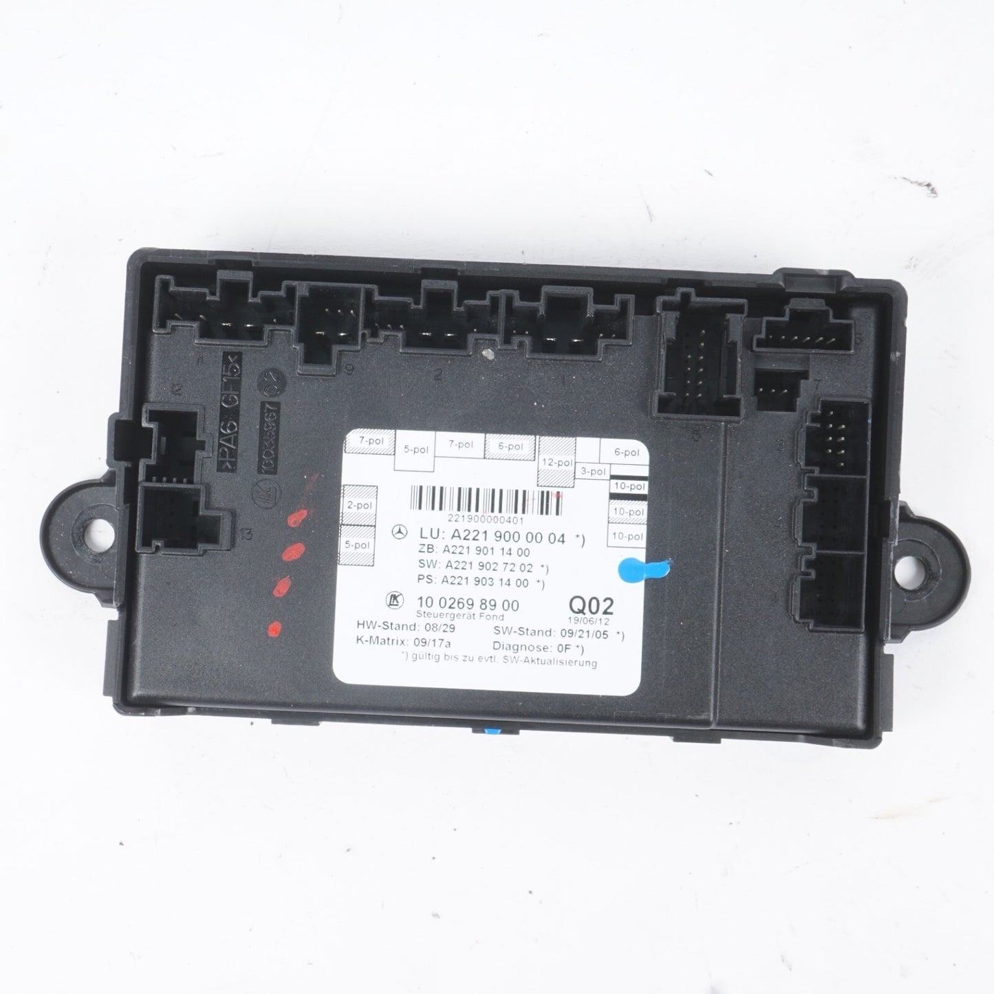 07-13 Mercedes W221 S550 S63 AMG Rear Door Control Module Right or Left Side OEM