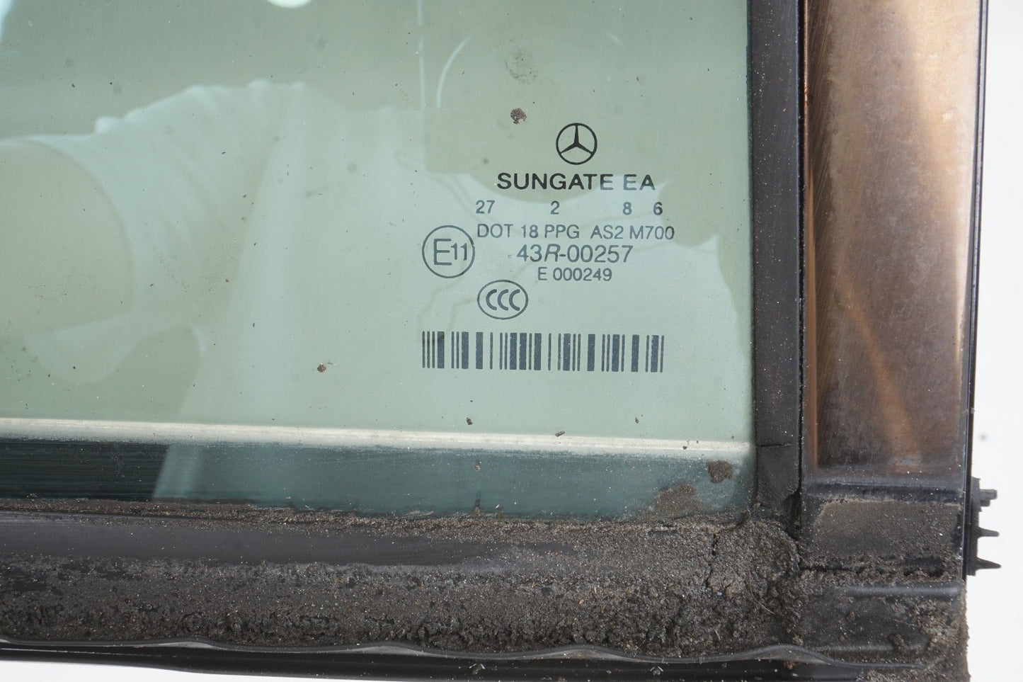 2007-2013 Mercedes S550 S600 Rear Right Passenger Side Quarter Window Glass OEM