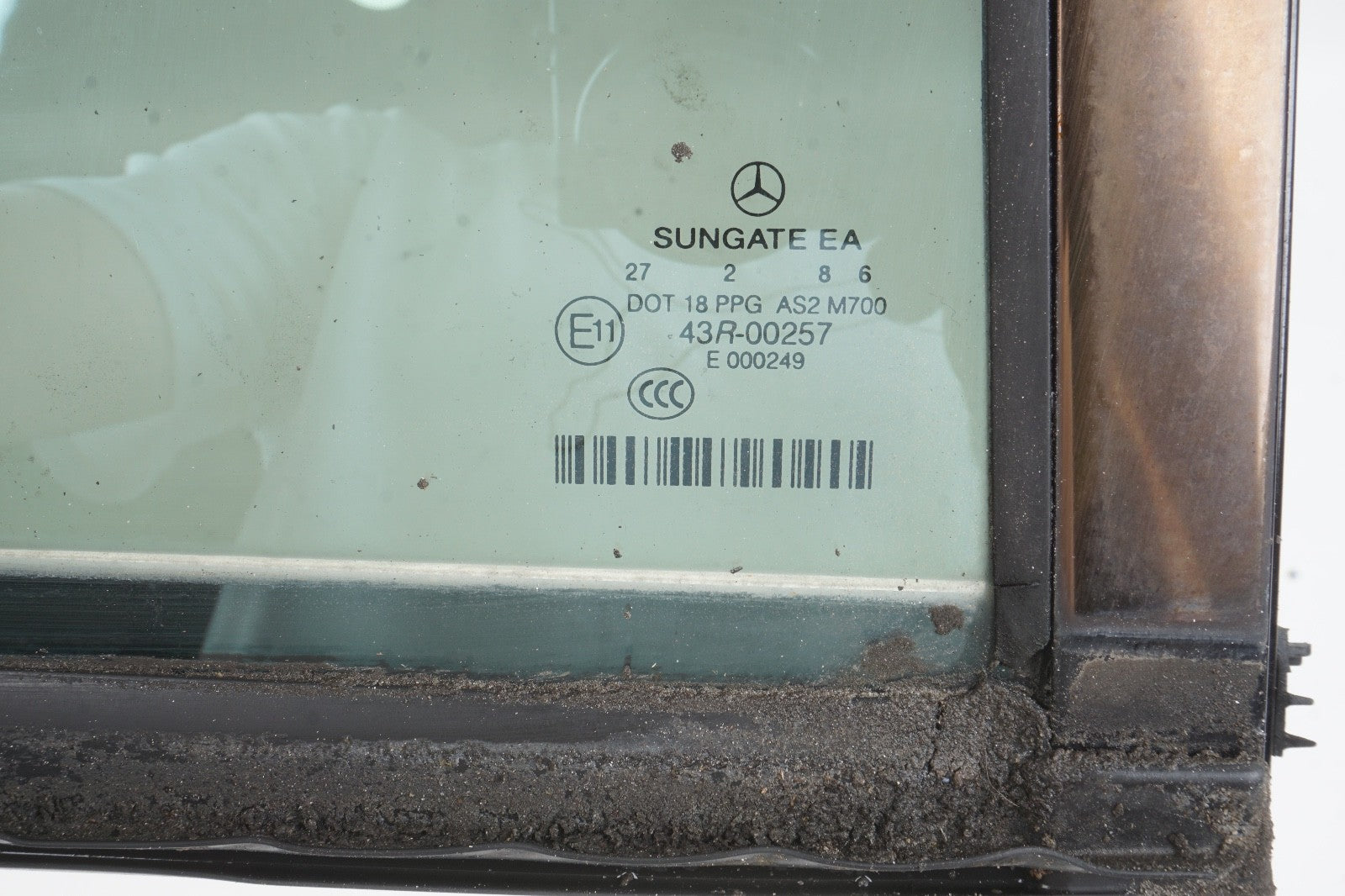 2007-2013 Mercedes S550 S600 Rear Right Passenger Side Quarter Window Glass OEM