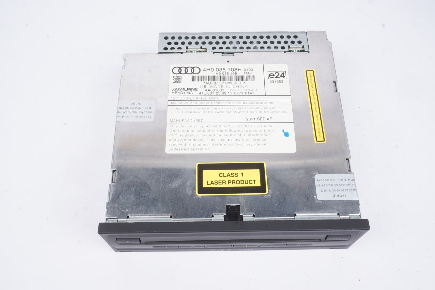 2011 - 2014 Audi A8 A8l Audio Cd Dvd Player Changer Module OEM