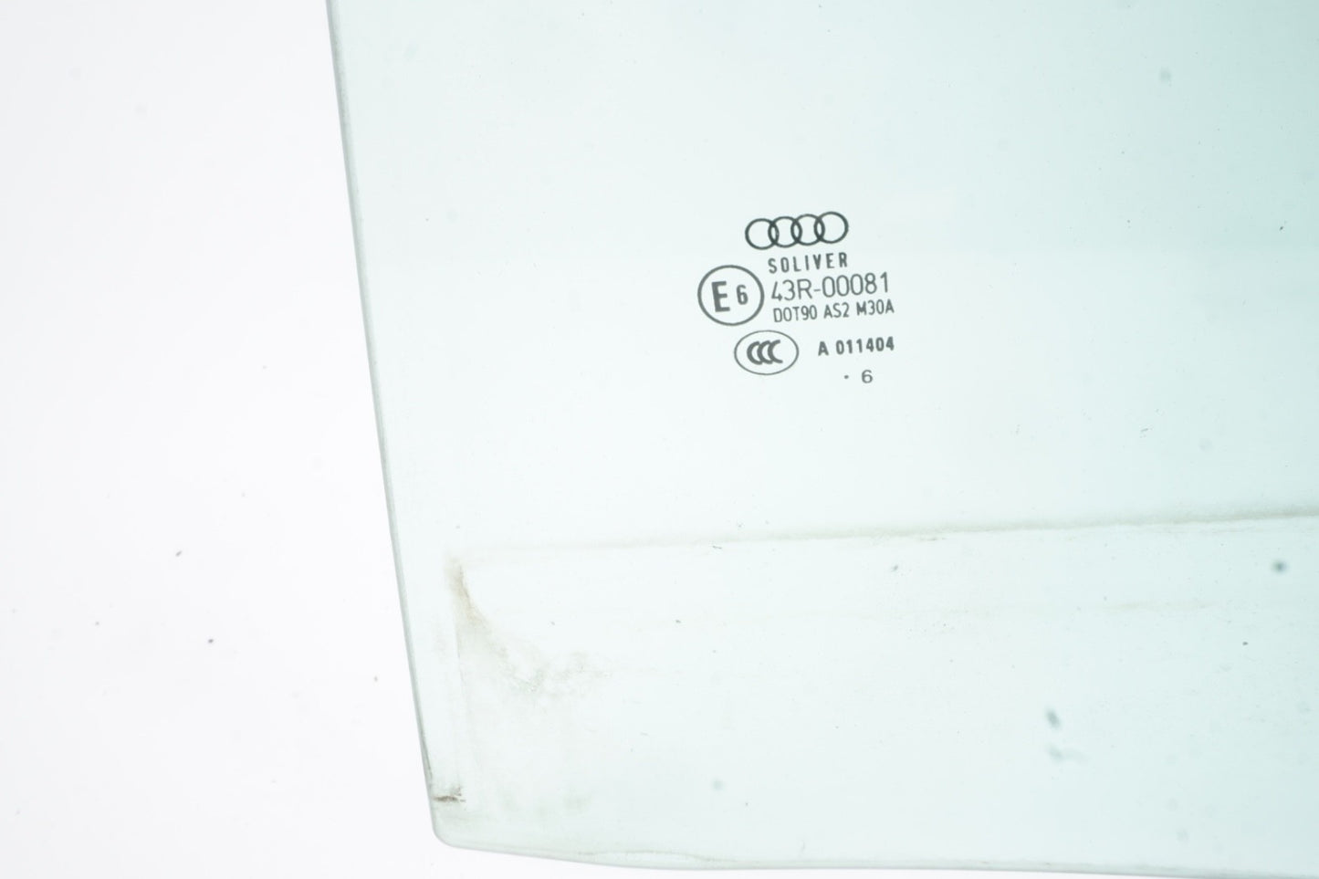 2005 - 2011 Audi A6 Rear Left Door Window Glass OEM