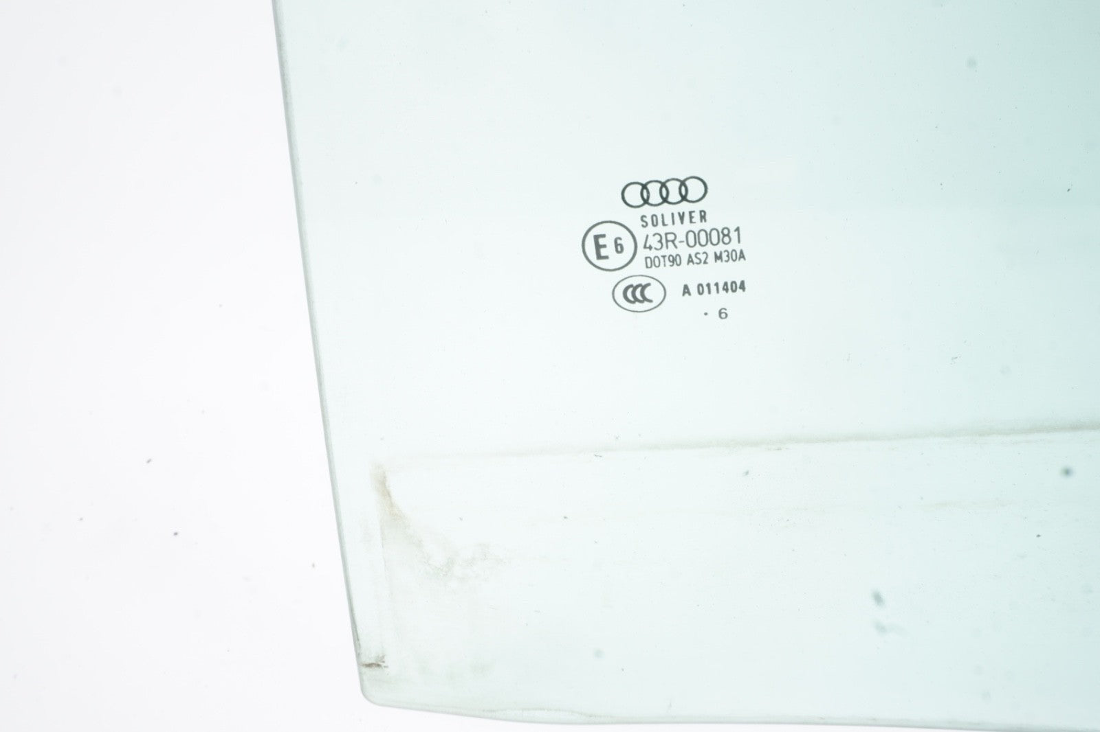 2005 - 2011 Audi A6 Rear Left Door Window Glass OEM