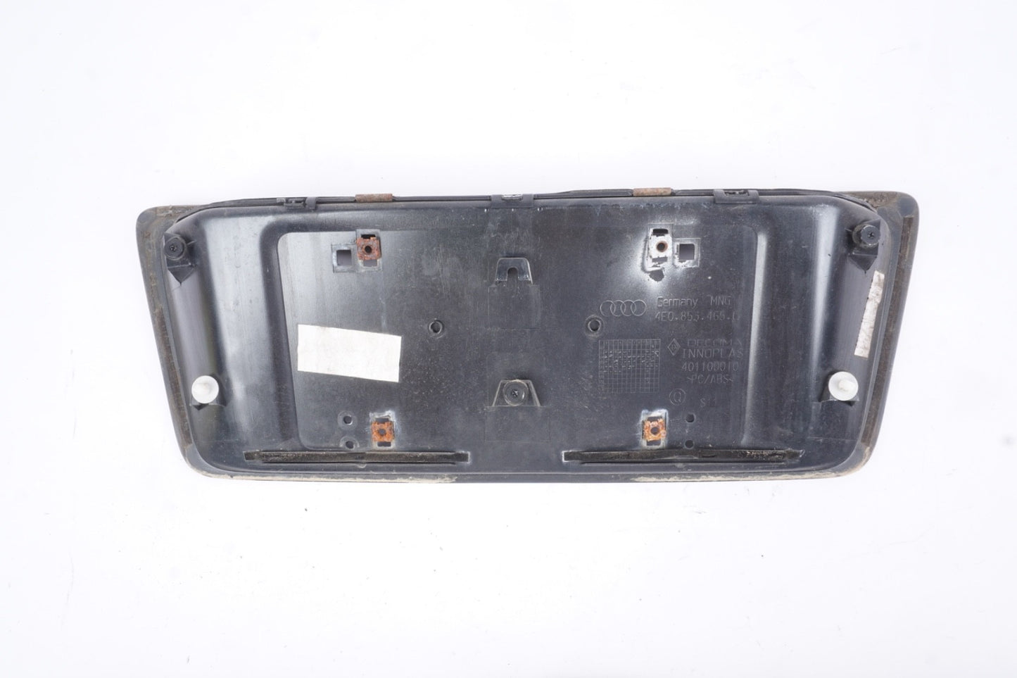 2004 - 2010 AUDI A8 QUATTRO - REAR License Plate Mount Bracket 4E0853465G
