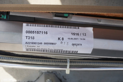 07-13 Mercedes W221 S63 S550 Rear Window Sun Shade Screen Roller Blind Beige OEM