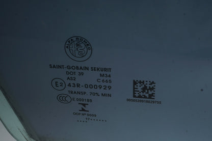2017-2025 Alfa Romeo Stelvio Right Passenger Front Side Door Glass Window OEM