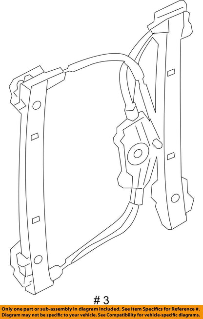 2011-2018 Audi A8L Rear Window Regulator & Motor Left Driver Side OEM