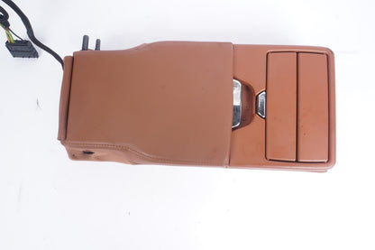 2014-2022 maserati ghibli REAR arm rest lid cover armrest cup holder brown OEM
