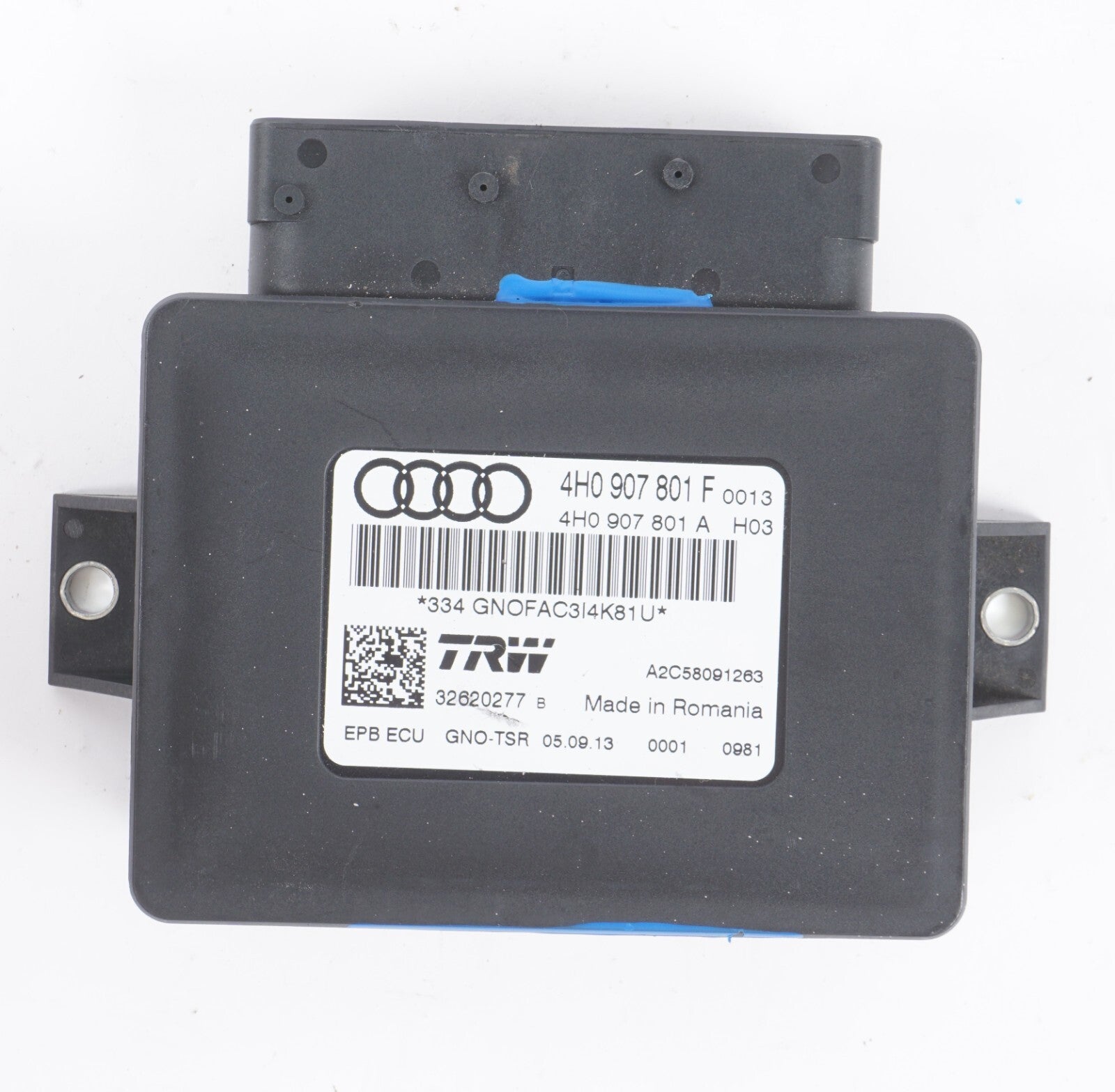 12-17 AUDI A8L A8 PARKING BRAKE CONTROL MODULE COMPUTER 4H0907801F OEM