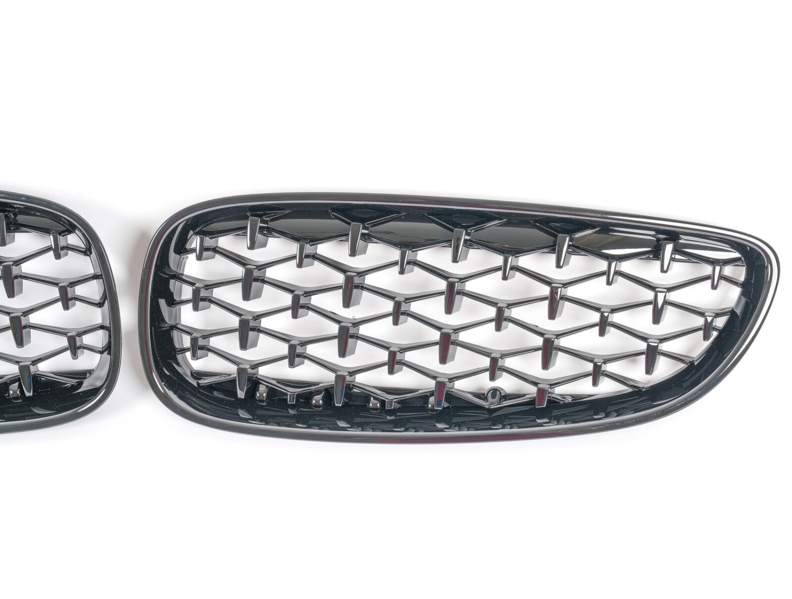 For 2009-2016 BMW E89 Z4 Front Bumper Grille Pair Gloss Black Meteor Style