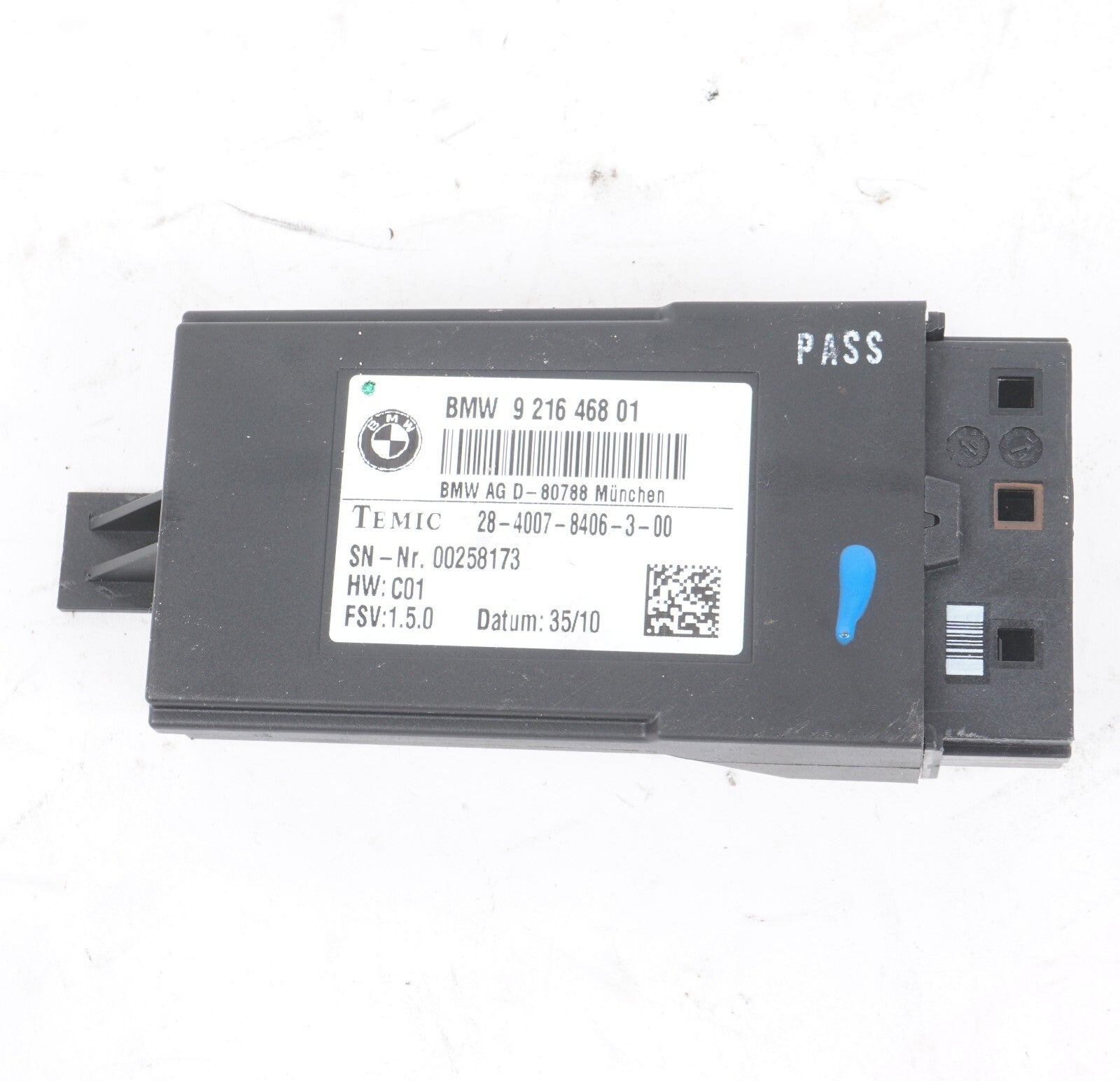 2010 - 2013 BMW 550I GT F07 FRONT OR REAR SEAT CONTROL MODULE 9216468 OEM