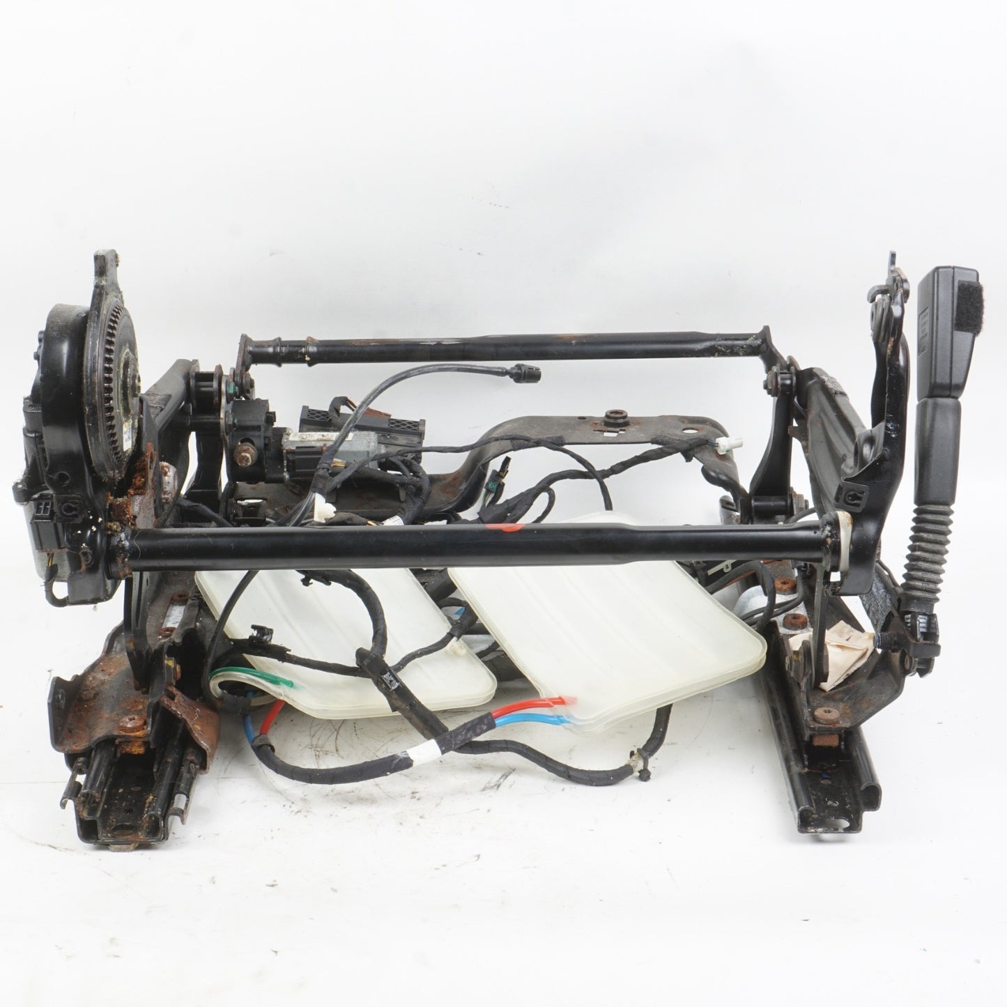 2012-2018 BMW 650i 640i F13 FRONT LEFT SIDE SEAT LOWER TRACK FRAME & MOTORS OEM
