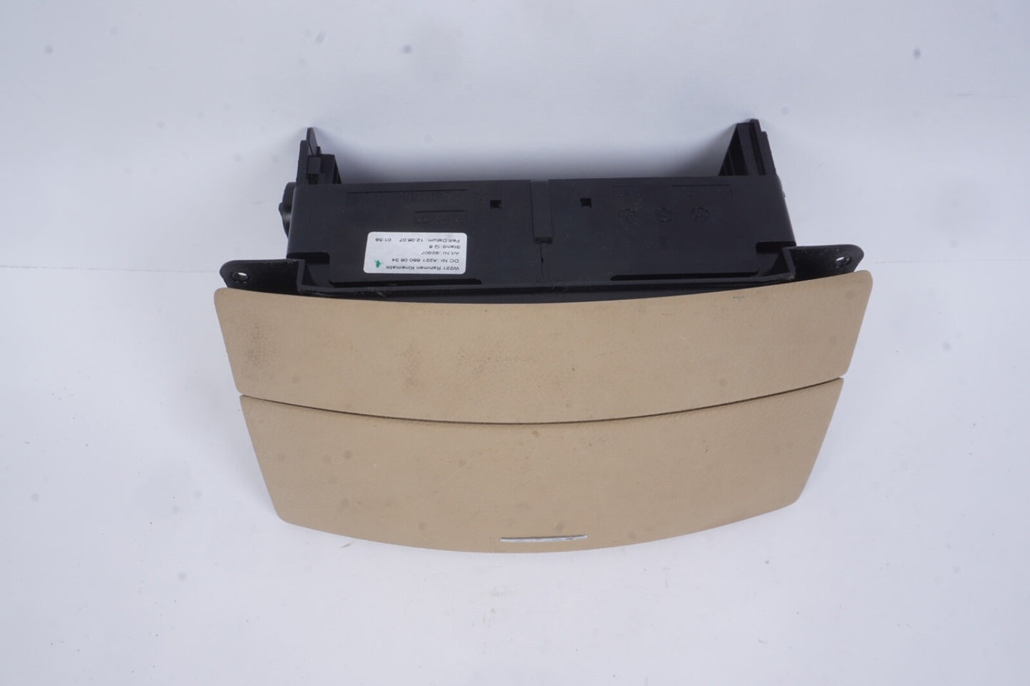 07-09 Mercedes W221 S550 S450 Center Console Dashboard CD Player Cover Beige OEM