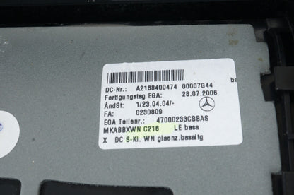 07-10 Mercedes W216 CL550 Center Console Rear Storage Compartment GRAY OEM