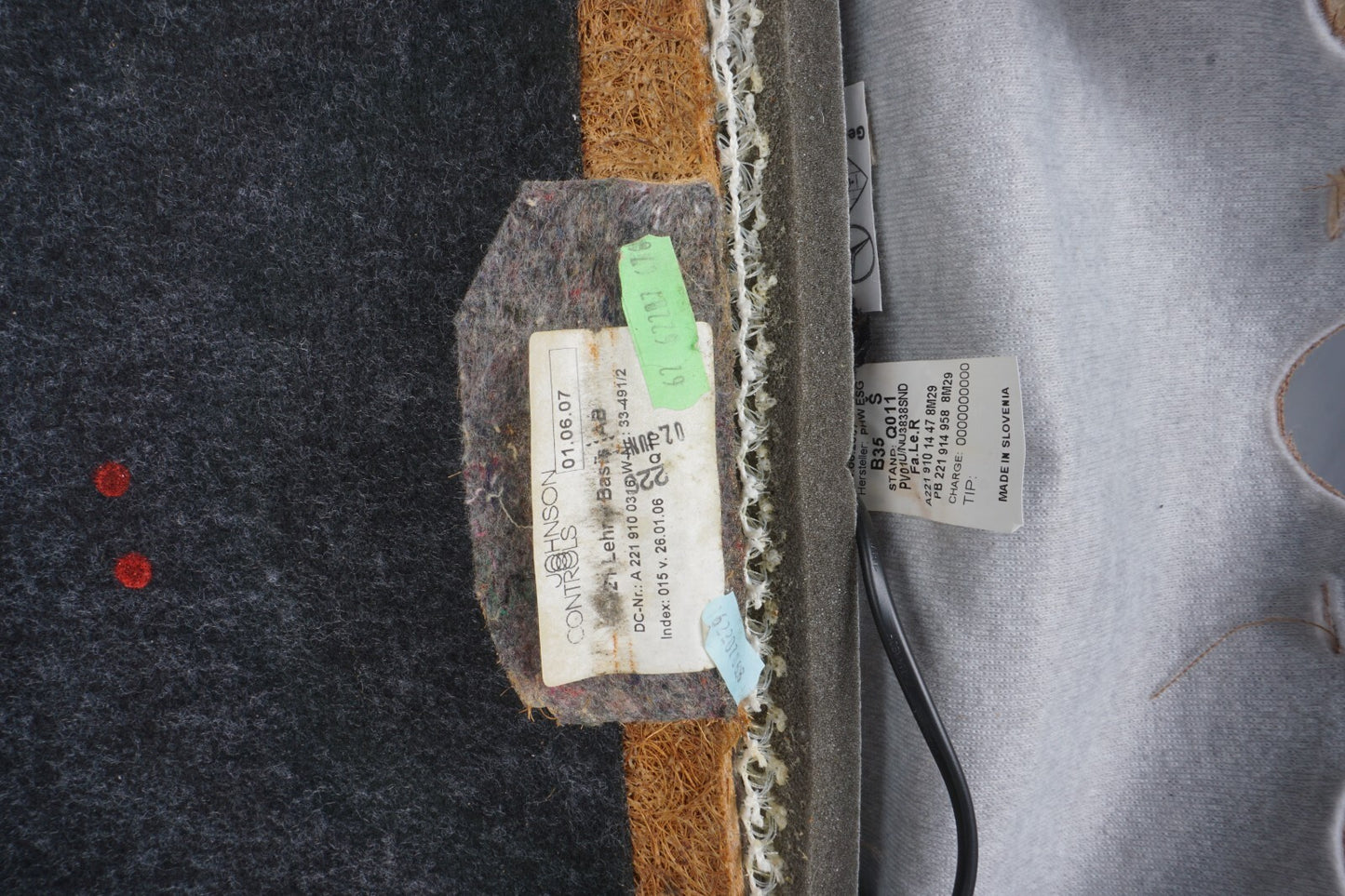07-09 Mercedes W221 S550 Front Right Passenger Top Upper Seat Cushion OEM