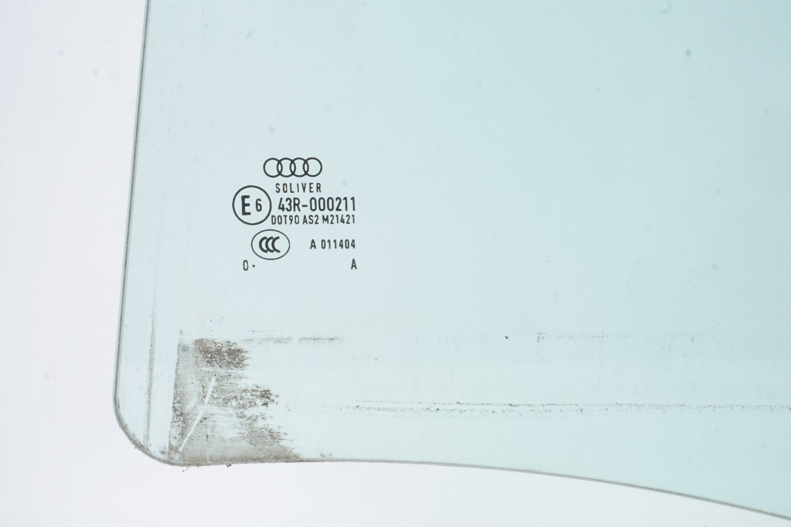 2011 - 2018 AUDI A8 QUATTRO REAR LEFT DRIVER SIDE DOOR WINDOW GLASS OEM