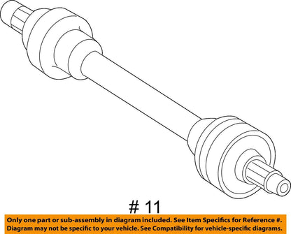 2007 - 2010 MERCEDES S550 W221 SEDAN REAR LEFT AXLE SHAFT CV JOINT