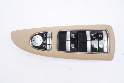 09-13 Mercedes W221 S400 S550 Front Left Side Window Control Switch Beige OEM