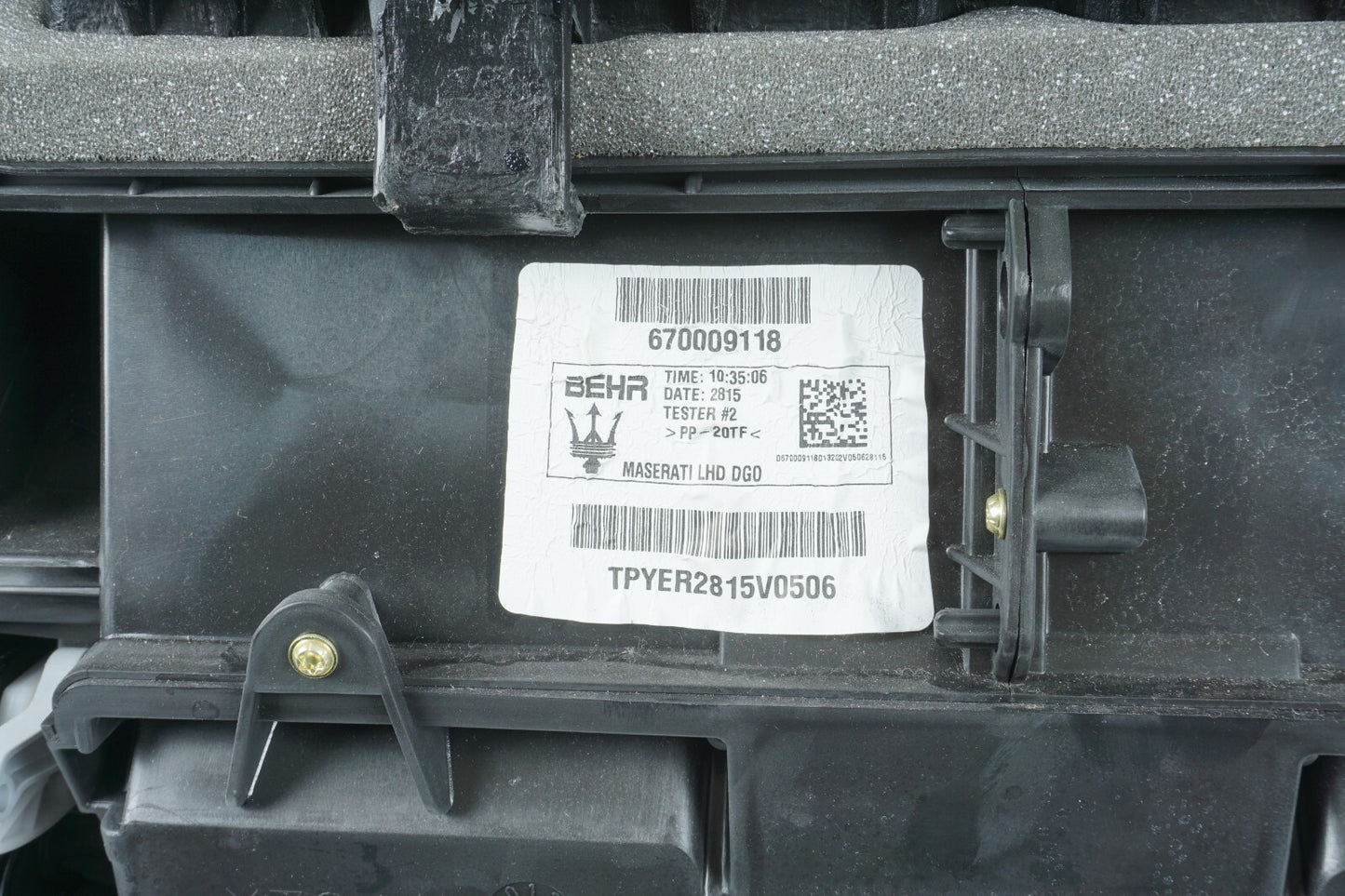 2014-2017 MASERATI QUATTROPORTE AC AIR BOX HEATER CORE BLOWER MOTOR OEM