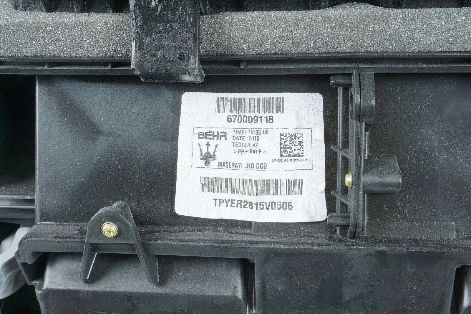 2014-2017 MASERATI QUATTROPORTE AC AIR BOX HEATER CORE BLOWER MOTOR OEM