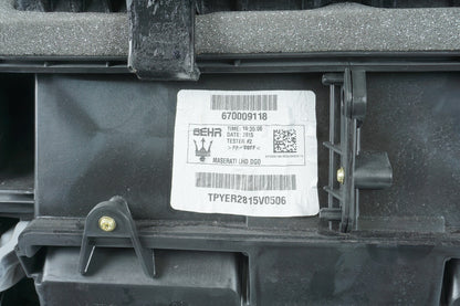 2014-2017 MASERATI QUATTROPORTE AC AIR BOX HEATER CORE BLOWER MOTOR OEM