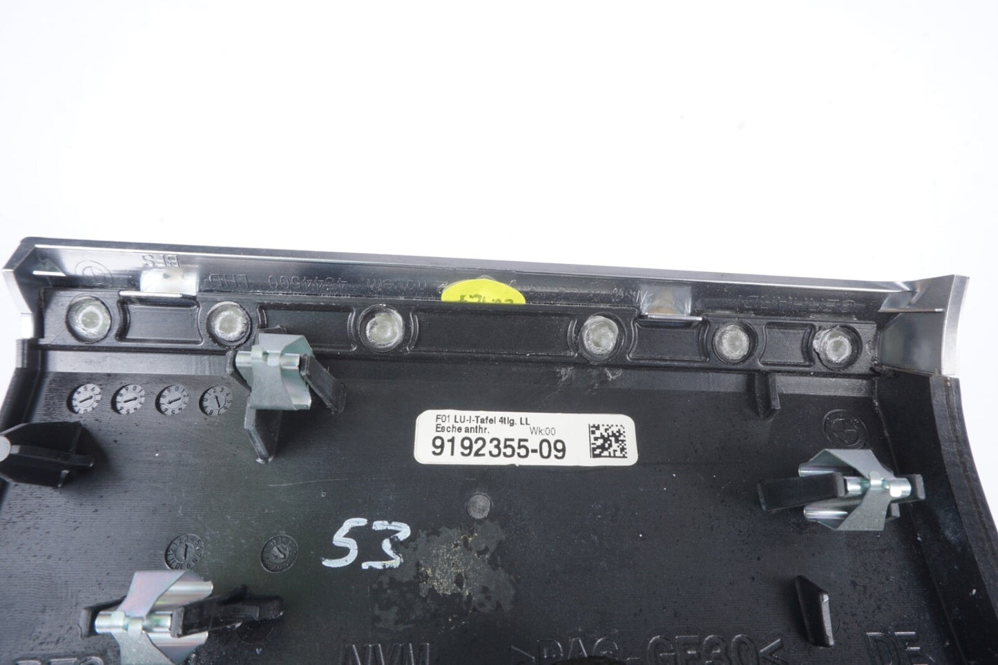 09-15 BMW F01 F02 750i 750Li Right Passenger Dash Trim Panel 9192355 Oem