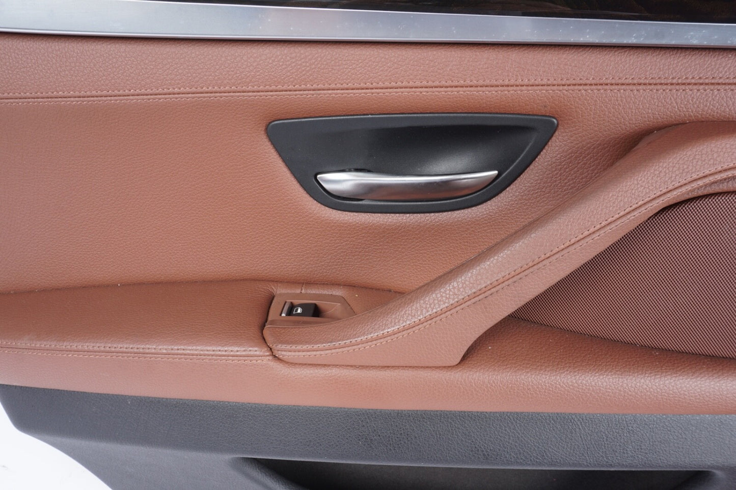 11-16 BMW 528i 535 550 Rear Left Driver Side Interior Door Card Panel Brown OEM