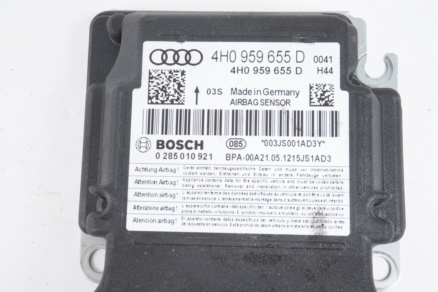 12-17 AUDI A8L A8 CONTROL MODULE COMPUTER 4H0959655D OEM