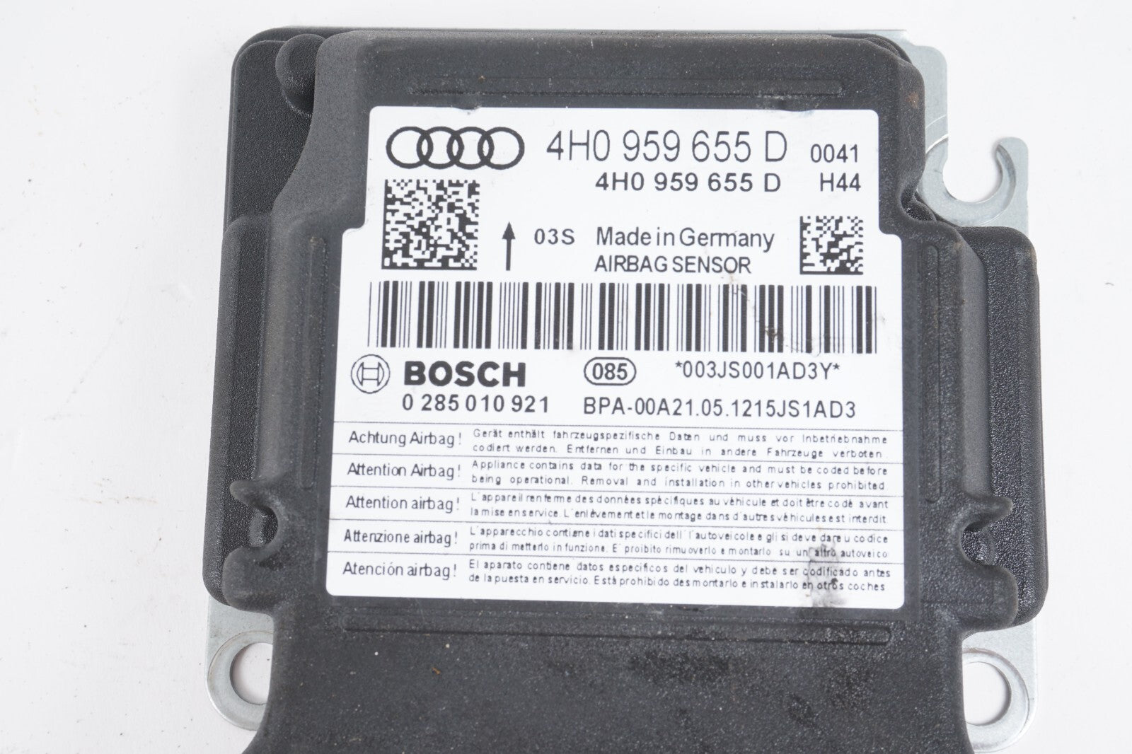 12-17 AUDI A8L A8 CONTROL MODULE COMPUTER 4H0959655D OEM