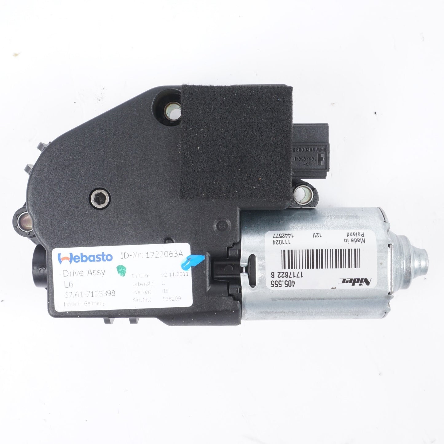 2012 - 2018 BMW 650i 640i Sun Roof Sunroof Motor 7193398 OEM